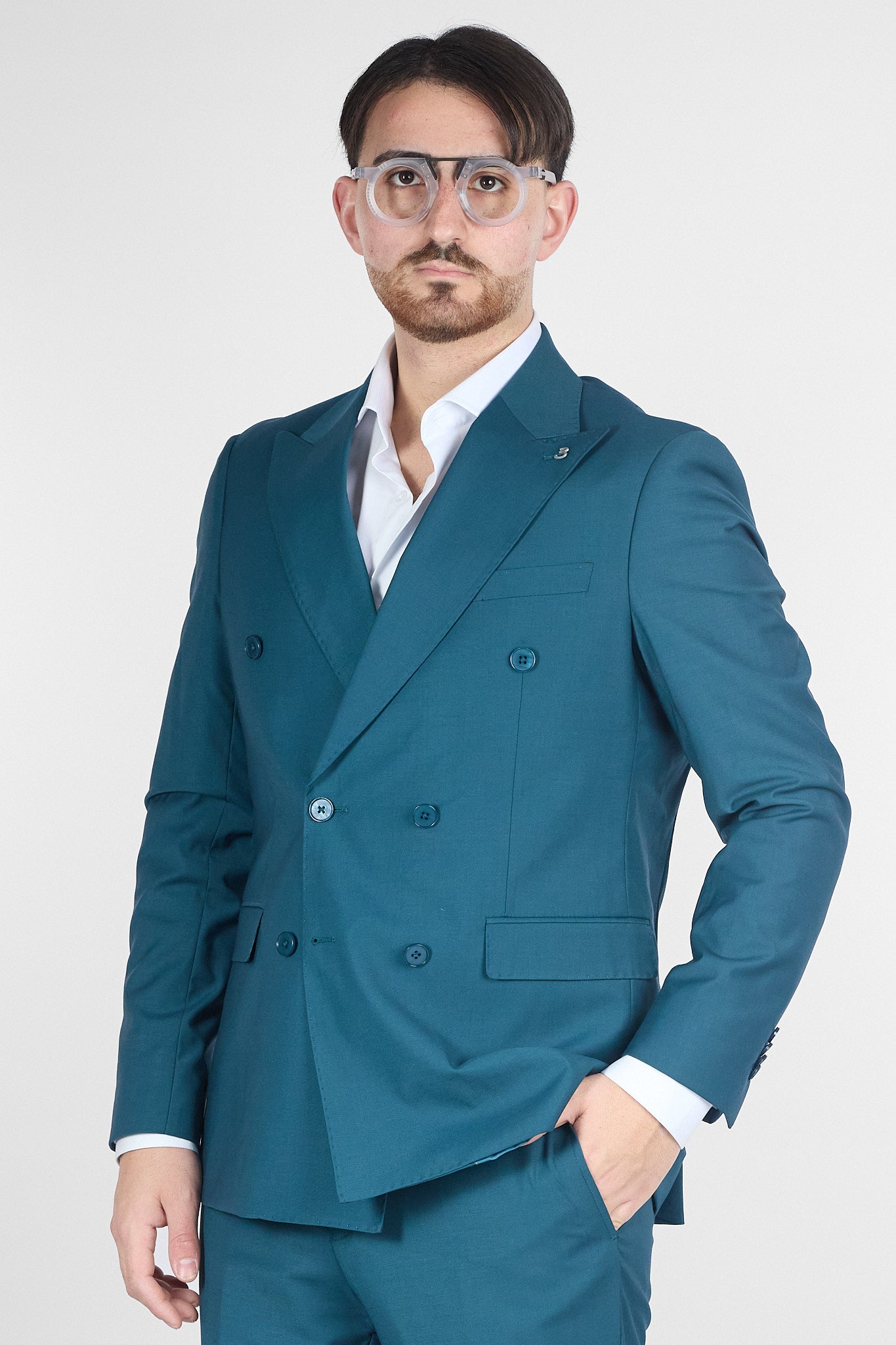 Abito Doppio Petto Basic | Petrolio