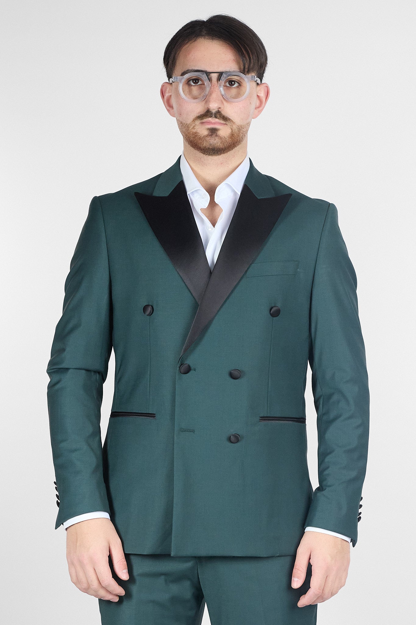 Abito Smoking Doppio Petto Basic | Verde