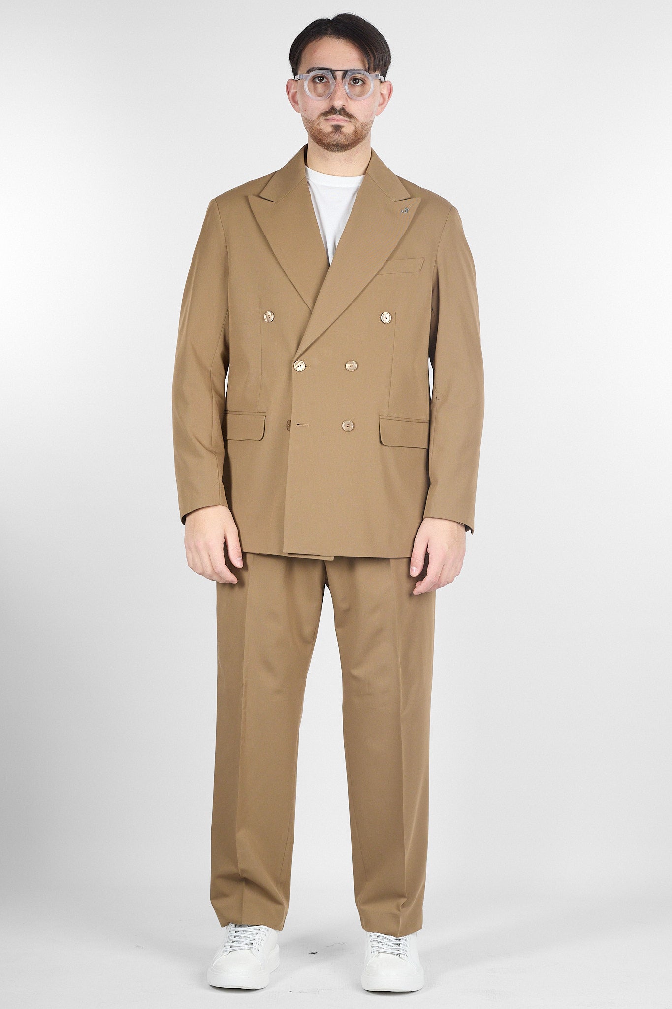 Abito Doppio Petto Oversize - Pantalone Gamba e Fondo Ampi | Cammello