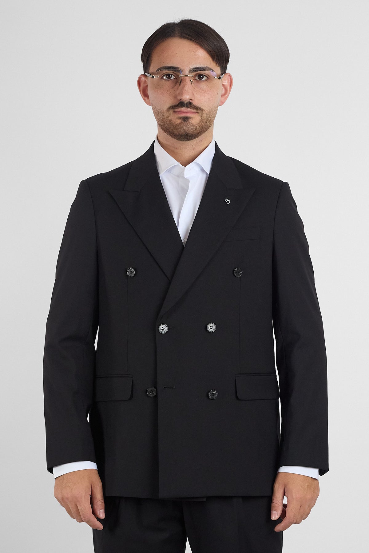 Abito Doppio Petto 4 Bottoni Baggy | Nero