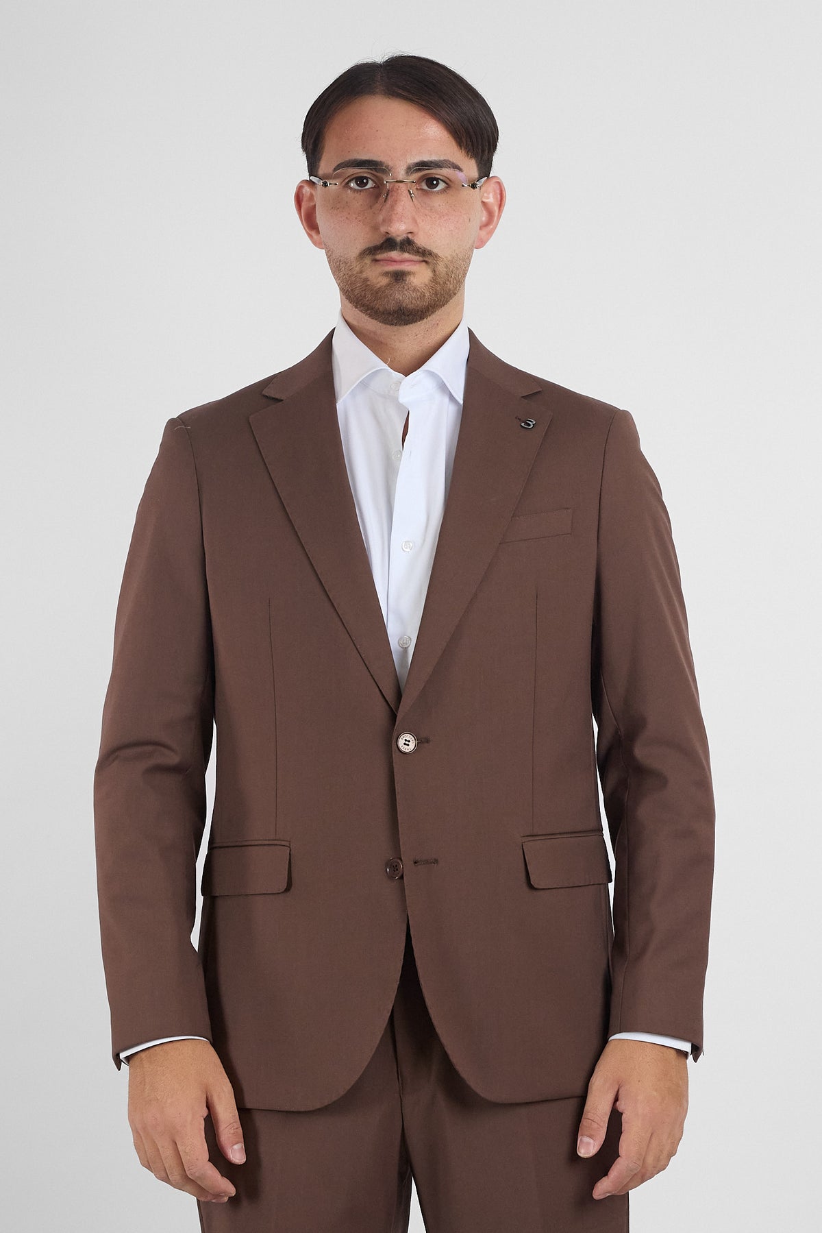 Abito Due Bottoni Basic IMA02 | Tabacco
