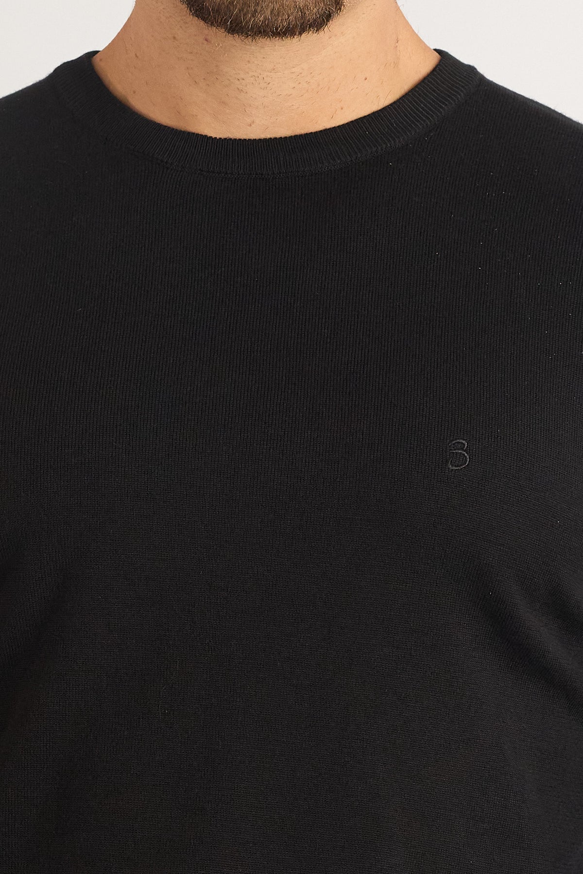 Pullover Girocollo Basic 6001 | 2 per €40 | Nero