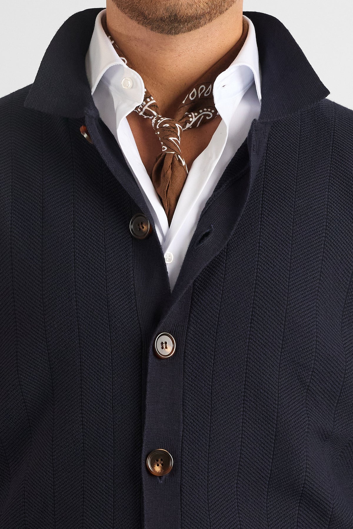 Cardigan con Bottoni e Colletto 1448 | Blu