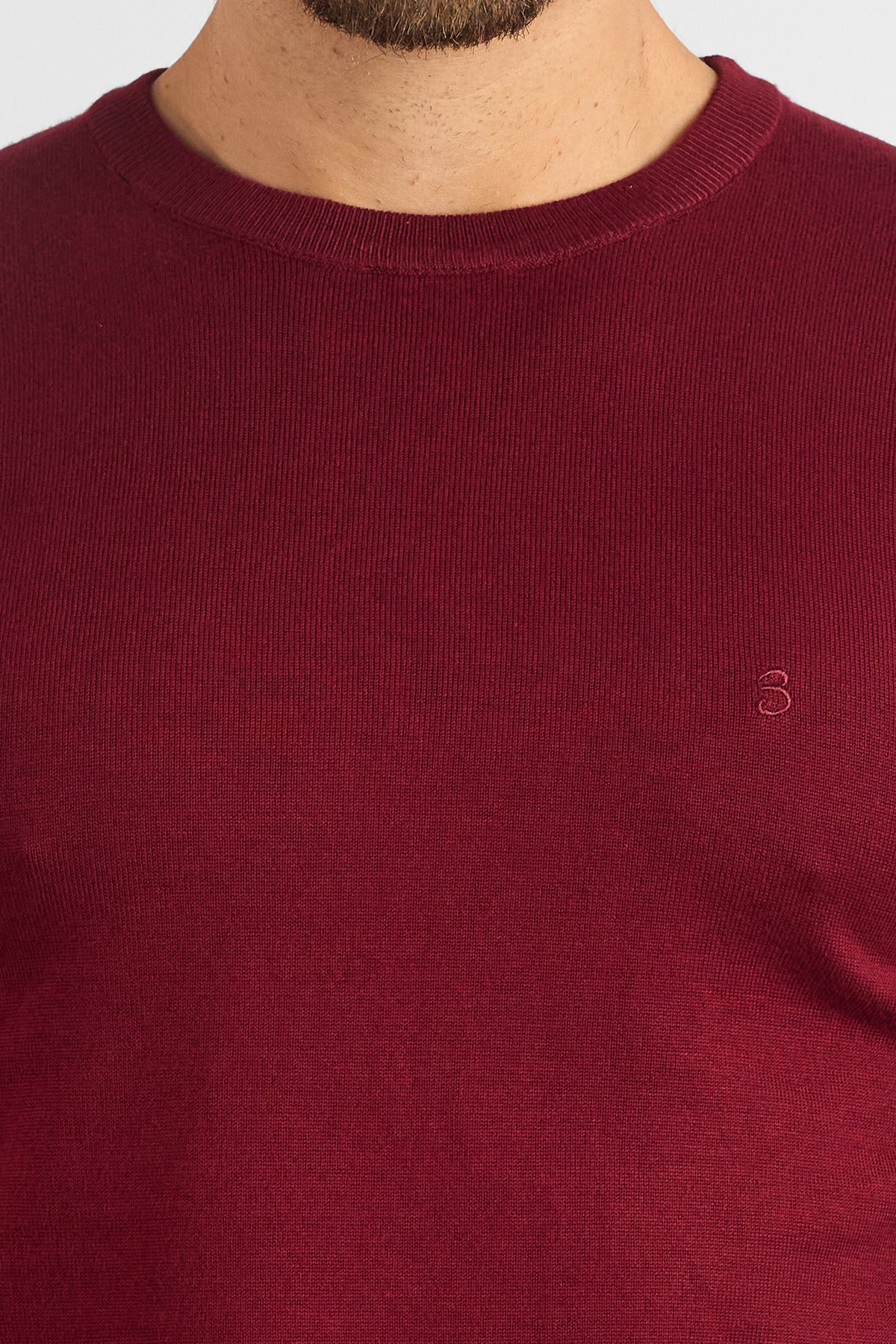 Pullover Girocollo Basic 6001 | 2 per €40 | Bordeaux